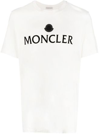 Moncler T-shirt met logoprint - Wit