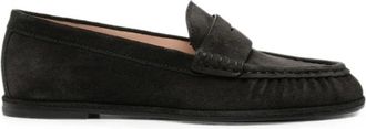 Stuart Weitzman Schoenen, Dames, Zwart, 38 1/2 EU, Su&egrave;de, Spencer Loafer
