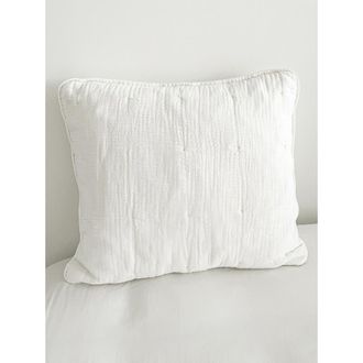 Anaya with Love Easy Cotton Gauze Euro Pillow with Down Alternative Insert in White at Nordstrom, Size 26X26