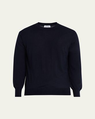 Cesare Attolini Mens Solid Cashmere Crewneck Sweater