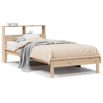 Berkfield Home Bookcase Bed without Mattress 100x200 cm Solid Wood Pine in Light Tan