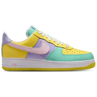 Nike Mens Air Force 1 07 - Shoes Multi/Yellow Pulse/Pink Foam Size 10.0