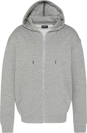 Schott NYC Zip-through Hoodie - Heren - Vesten met rits - Grijs - M - Katoen - Hoodies & sweatvesten