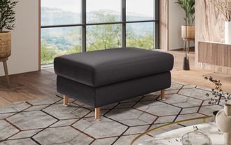 HOME AFFAIRE Polsterhocker »Calypso« Holzfuesse mit Metallteller