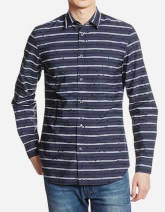 Diesel Mens DIESEL S DECLINE 0NAKX Mens Shirts Long Sleeves Slim Fit Casual Summer Top S M L - Blue - Size: 40/Regular