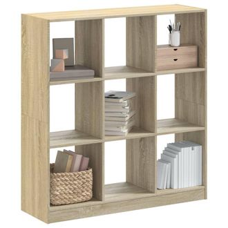 Berkfield Home Bookcase Sonoma Oak 102x32x108 cm Engineered Wood in Brown | Size: 102 x 32 x 108 cm
