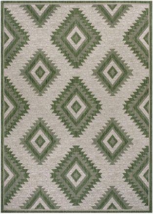 Jonathan Y Designs Lior Geometric Moroccan Diamond Indoor/Outdoor Area Rug in Green/cream at Nordstrom, Size 4Ft 0In X 6Ft 0In