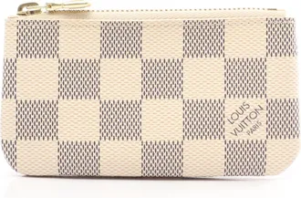 Louis Vuitton Damier Azur White Pvc Coin Purse/Coin Case (Pre-Owned)