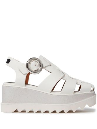 Stella McCartney Sandali Elyse con plateau 80mm - Bianco