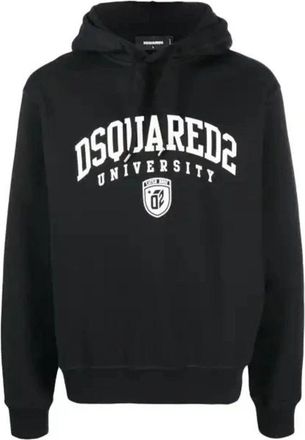 Dsquared2 University Hoodie Sweatshirt - Heren - Hoodies - Zwart - S - Hoodies & sweatvesten