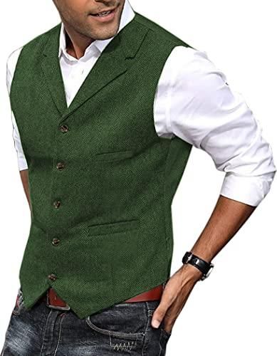 Gilets à chevrons vintage pour hommes, gilet de chasse