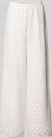 Pieces Regular Fit Weite Hose aus Baumwoll-Mix Modell BONNIE in Weiss, Gr&ouml;&szlig;e XS