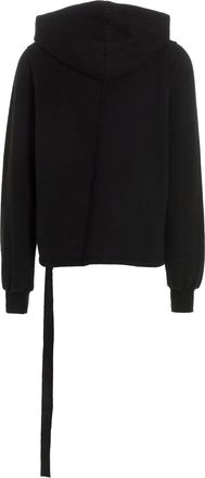 Rick Owens Asymmetrical Stitching Hoodie - Black
