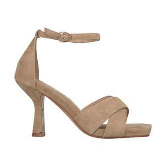 Alma En Pena Crossed Strap Heel Sandal - female - ALMA EN PENA - High Heel Sandals - Beige - 8 UK - Shoes