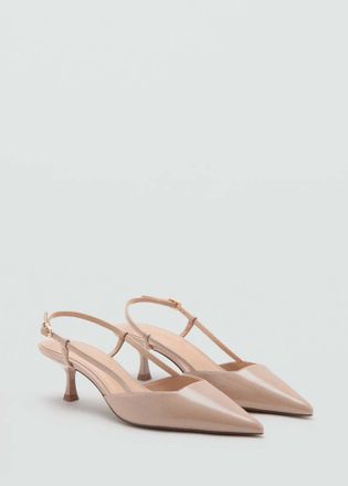 Mango Patent pointed-toe heel nude - Donna - 35 - MANGO