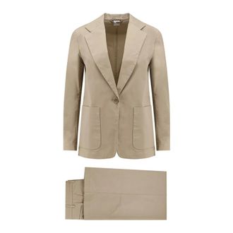 Aspesi Stretch Cotton Suit - female - Aspesi - Blazers - Beige - XL - Jackets