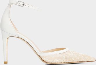 Stuart Weitzman 85mm Stuart Power Lace Pumps