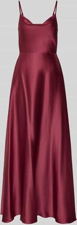 Laona Abendkleid aus Satin mit Cut-Out auf der R&uuml;ckseite in Hellrot, Gr&ouml;&szlig;e 32