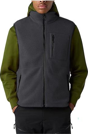 Generic Mens Fleece Gilet Sleeveless Bodywarmer Outdoor Windproof Jacket Lightweight Zip Up Stand Collar Vest with Pockets Fuzzy Cozy Loose Coats Breathable W