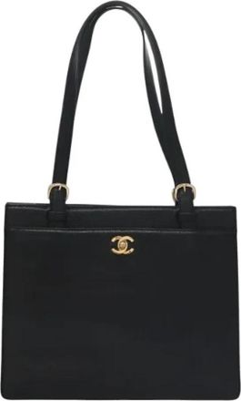 Chanel Pre-owned Leather totes - Dames - Vintage Shopper - Zwart - ONE Size - Vintage