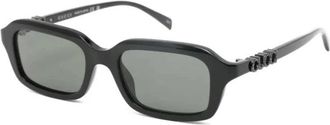 Gucci Rechthoekige Zonnebril - Dames - Zonnebrillen - Zwart - 50 MM - Accessoires