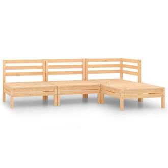 vidaXL Vidaxl - Juego De Muebles De Jard&iacute;n 4 Piezas Madera Maciza De Pino