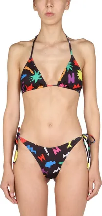 Moschino All-Over Print Swim Briefs - Black