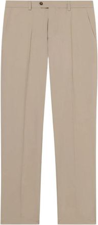 Brooks Brothers Stretch Katoen Poplin Chino - Heren - Chinos - Beige - W44 - Katoen - Broeken