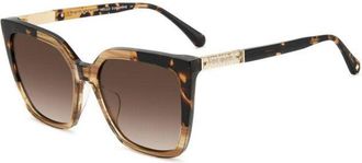Kate Spade New York Marlowe/G/S Asian Fit 2OH/HA Womens Sunglasses Brown Size 55