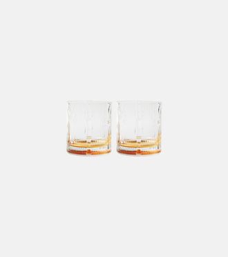 La DoubleJ Bamboo set of 2 crystal tumblers