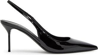 PARIS TEXAS Lidia 70 Patent Leather Slingback Pumps - Black