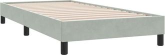 vidaXL Estructura De Cama Sin Colch&oacute;n Terciopelo Gris Claro 90x210 Cm Vidaxl