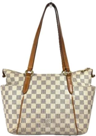 Louis Vuitton Pre-owned Vintage Damier Azur Tote Bag - Dames - Vintage Shopper - Wit - ONE Size - Vintage