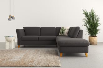 HOME AFFAIRE Ecksofa »Trelleborg L-Form« Federkern-Polsterung, wahlweise mit Bettfunktion und Stauraum