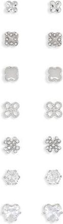 Panacea 7-Pack Cubic Zirconia Stud Earrings in Metallic Silver at Nordstrom Rack