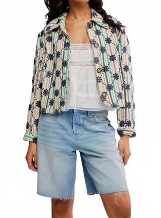 Free People Cassie Mod Jacket In Ivory Combo