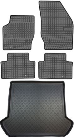 OEM Juego De Alfombrillas De Goma Para Coche Y Alfombrilla Para Maletero Para Volvo Xc90 I Suv (2002-04.2015)