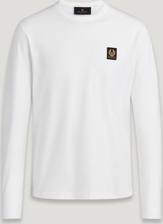 Belstaff Long Sleeved T-shirt Mens Cotton Jersey White Size 2XL