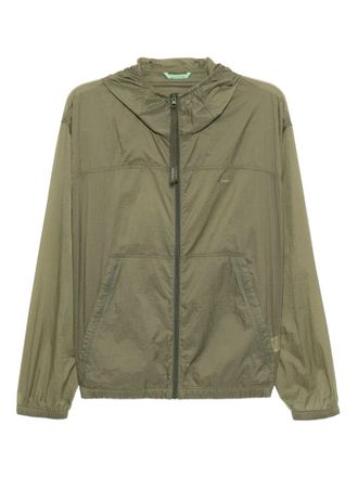 Lacoste logo-embroidered jacket - men - Polyamide - 56 - Green