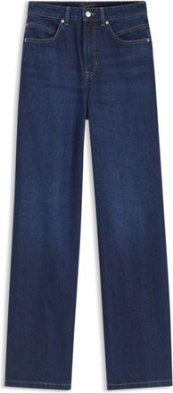 BOSS Wide-leg jeans in marble-washed denim