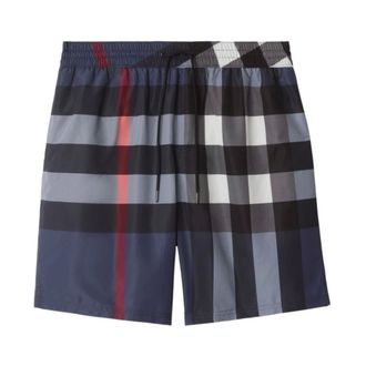 Burberry Beachwear, male, Multicolor, Size: S Check Swim Shorts