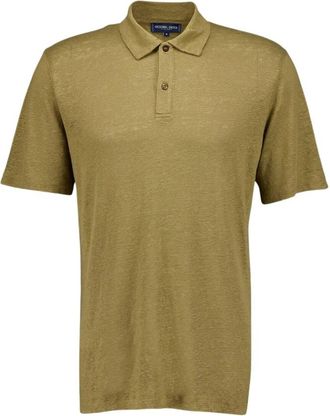 Frescobol Carioca Mello Linnen Polo - Heren - Polos - Groen - XL - Linnen - Tops