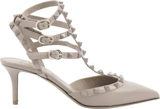 Valentino Pumps, female, Gray, Size: 7 1/2 US Rockstud Caged Pump 65mm