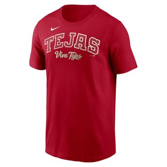 Nike Texas Rangers City Connect Wordmark Nike Mens MLB T-Shirt in Red | N1996DLTER-APT