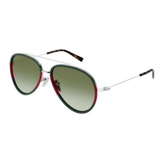 Gucci Gg1981S 007 Aviator Sunglasses - male - Gucci - Sunglasses - Green - 56 MM - Accessories