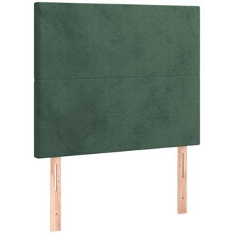 vidaXL Cabecero Con Luces Led Terciopelo Verde Oscuro 80x5x118/128 Cm Vidaxl