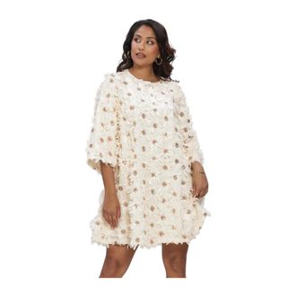 Y.A.S Y.a.s - Yasabelone 3/4 Jurk - Dames - Jurken - Beige - Maat: M
