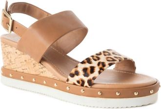 Myraswim Womens Day Dreamer Wedge Sandal In Cheetah/brown