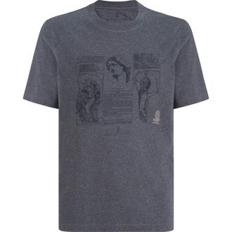 Brunello Cucinelli Jersey T-shirt in Anthracite at Nordstrom, Size Xxx-Large Eu
