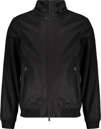Herno Bomber Jackets, male, Black, Size: L Light Jacket